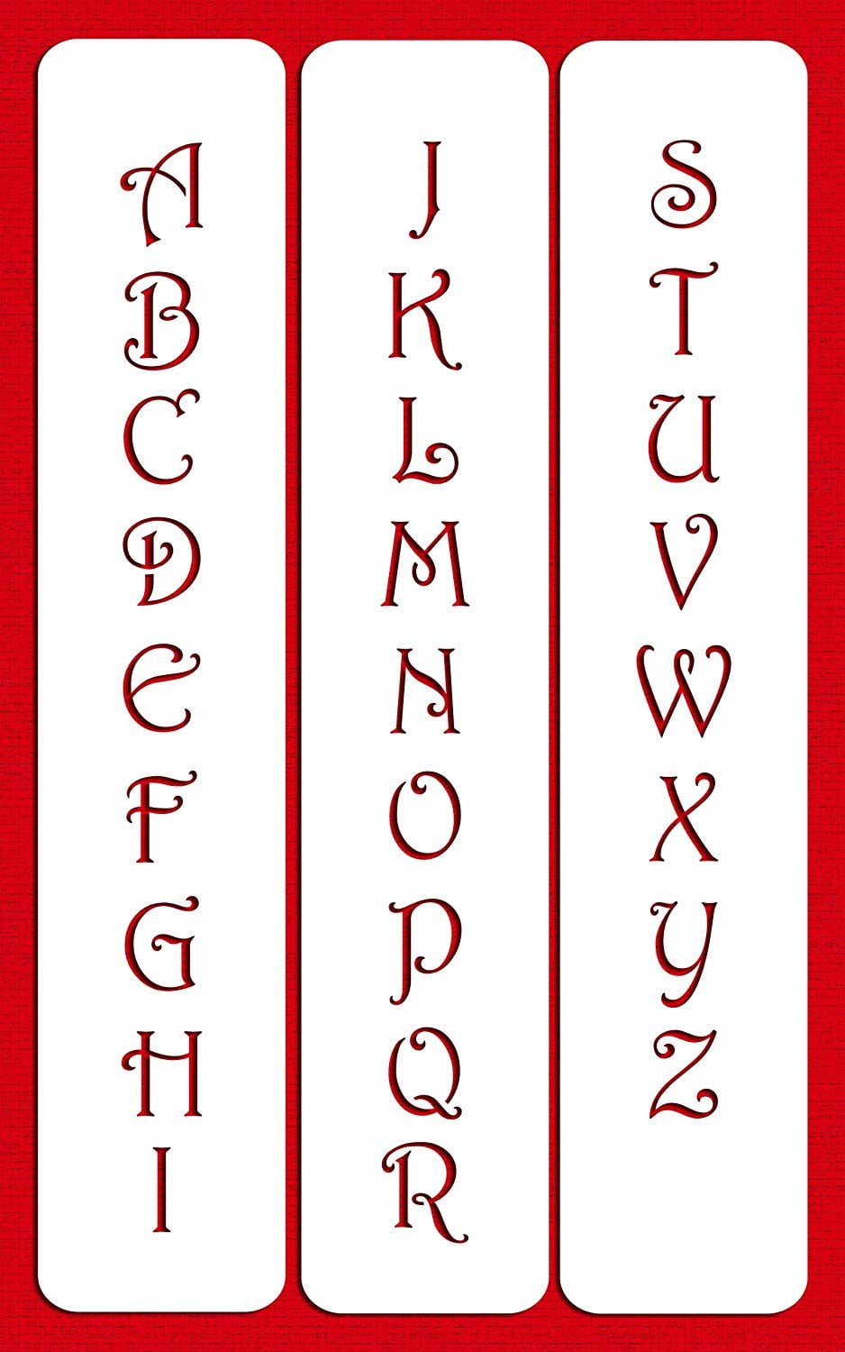 Beige/semi-transparent designer stencils C107 1.75 Inch Contemporary Monogram Letters Cake Stencil 