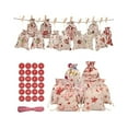 thumbnail image 1 of 50 Pcs DIY Advent Calendars Bags Christmas Drawstring Advent Bags Hanging Advent Calendars Garland Candy Gift Pouch Party Storage Pouch Resusable for Christmas (Red, Number Style), 1 of 6
