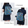 thumbnail image 6 of FORMRS Women's Travel Backpack Purse Anti-Theft Hidden Pockets Casual Shoulder Bag, Blue Cartoon Galaxy, 6 of 7