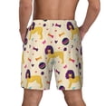 thumbnail image 2 of Lsque Mens Swim Trunks Cartoon Poodle Dog Pattern - Bathing Suit Compression Liner - Beach Swim Shorts Swimwear - (S-3XL) - Stretch Quick Dry -Medium, 2 of 9