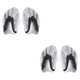 thumbnail image 4 of Wosthever 1 par de guantes de entrenamiento de paletas de mano para natación, accesorios de postura de natación de espalda de plástico Gris-plata 2Conjunto, 4 of 6
