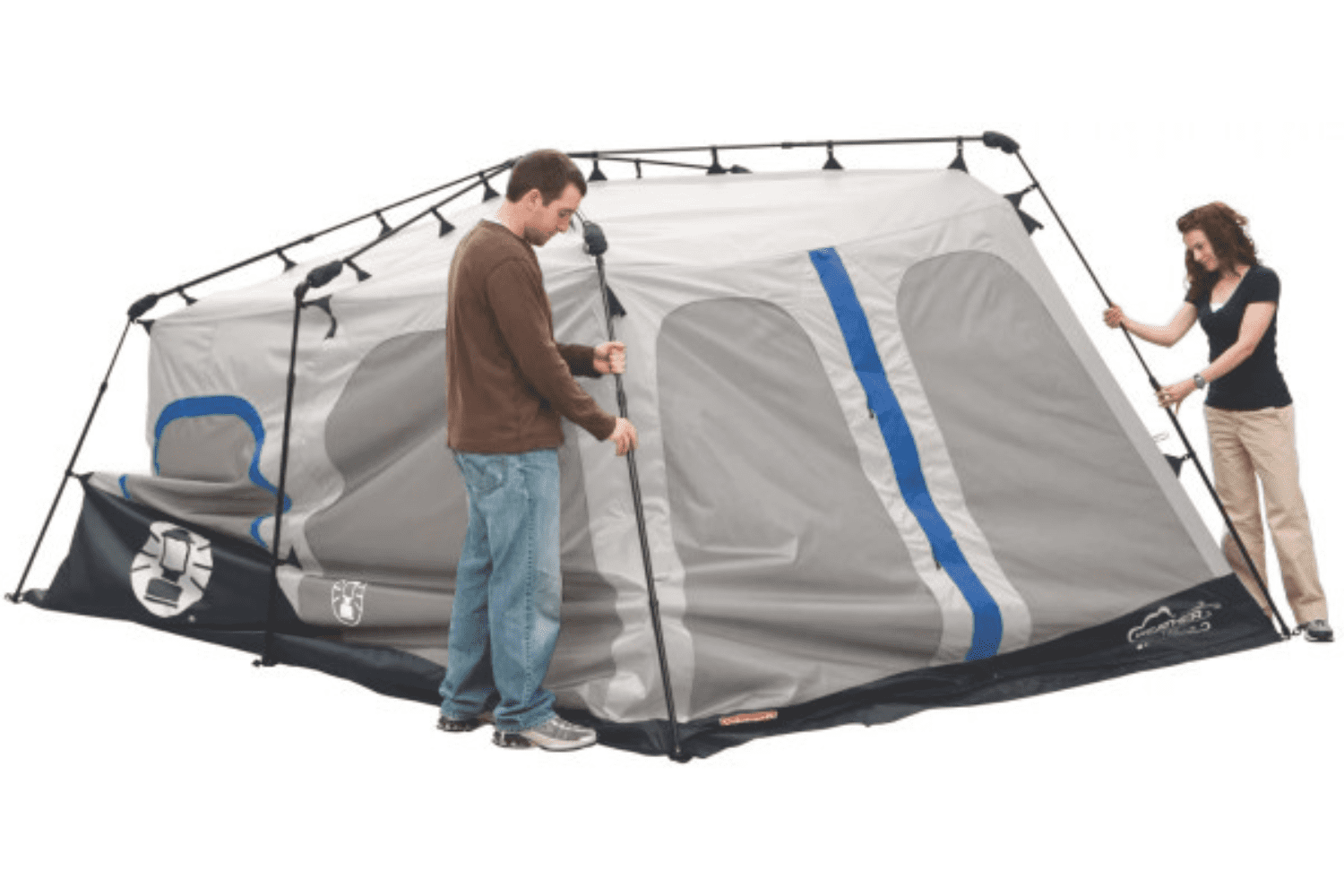 Coleman 8-Person Cabin Camping Tent with Instant Setup, Blue