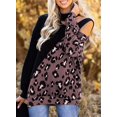 thumbnail image 2 of Womens Cold Shoulder Oversized Turtleneck Sweaters Long Sleeve Chunky Solid Color Knitted Pullover Outwear Coat, 2 of 4