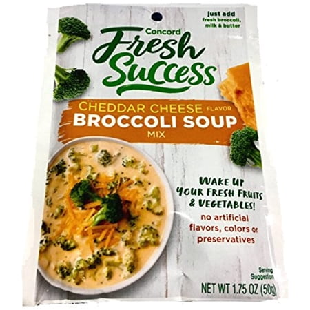 Concord Foods  Broccoli Soup With Cheddar Cheese Mix  1.75Oz Packet (Pack Of 6)