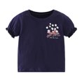 thumbnail image 2 of Esaierr Baby Girls Summer Crewneck T Shirt Kids Short Sleeved Pullover Tops Toddler Loose Bottom Cotton Tees Shirt for Girls 1-8 Years, 2 of 9