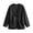 Black, variant on Cmtiyu Denim Jacket for Women, Long Sleeve Drawstring V Neck Open Front Washed Denim Jackets, Casual Loose Fit Outerwear Jacket with Pockets, S-3XL
