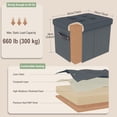 thumbnail image 4 of Organizador de zapatos Storage Ottoman Hoiwio con divisores ajustables, 4 of 9