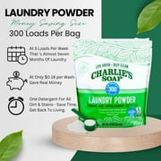 Charlie's Soap, Laundry Powder 300 Loads, Fragrance Free, 8 lbs, 1 Pack