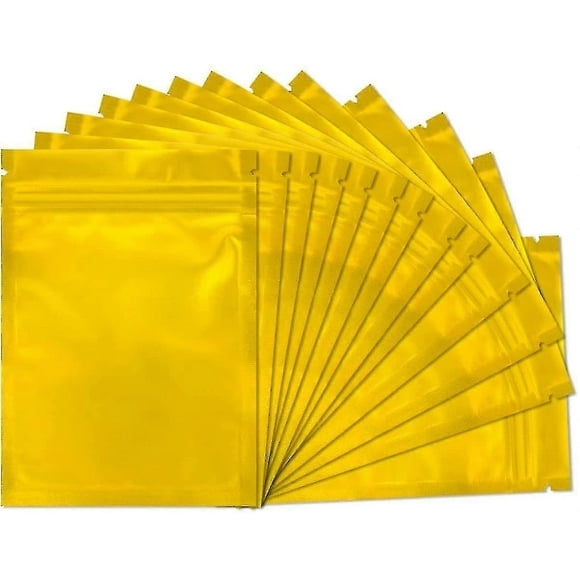 Smell Proof Bags -resealable Mylar Bags Foil Pouch Bag Flat Bag Matte Black