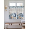 thumbnail image 2 of Blue Starfish Coastal Bathroom Window Curtain, Eucalyptus Summer Nautical Shell Vintage Light Filtering Coffee Kitchen Curtains, Bedroom Living Room Curtains 2 Panel 84"x54", 2 of 6
