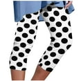 thumbnail image 6 of QATAINLAV Women Fashion Printed Cropped Leggings Milk Silk Soft Running Legging Capris Casual High Waisted Yoga Capri Pants Plus Size Tights on Walmart White 3XL, 6 of 6
