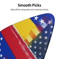 thumbnail image 7 of 6 Pack America Venezuelan Flag Watercolor Guitar Picks In Leather Picks Holder For Bass Electric Acoustic Guitars, 7 of 7