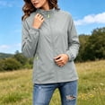 thumbnail image 2 of Lmueinov Plus Size Women's Lightweight Rain Jacket Waterproof Windbreaker Rainjacket for Women Stand Collar Full Zip Outdoor Jacket with Zip Pockets, 2 of 7