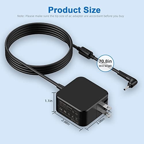 Cargador Chromebook para portátil Samsung, 26W 12V 2.2A Compatible 11.