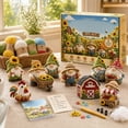 thumbnail image 3 of Cadancy Crochet Kit Gnomes 9 Piece Beginner DIY Amigurumi Tea Party Yarn Hook Pattern Guided Instruction Home Craft Gift for Adults Teens Supplies Holiday Christmas Stocking Stuffers, 3 of 6