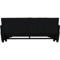 thumbnail image 5 of Tabaray 70.1" Futon Sofa Bed Queen Size, Pull Out Couch Bed, 3-in-1 Convertible Sleeper Sofa with 2 Soft Pillows, Modern Velvet Futon Couch for Living Room, Small Space, Apartment, Bedroom, Black, 5 of 17