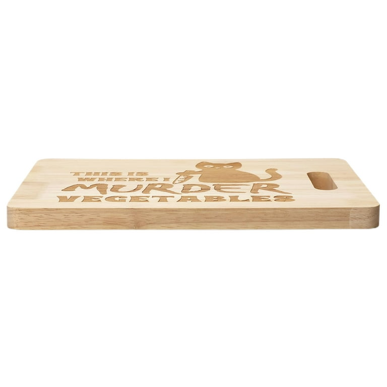  Bamboo Wood Cutting Board This Is Where I Murder Vegetables  Funny: Home & Kitchen