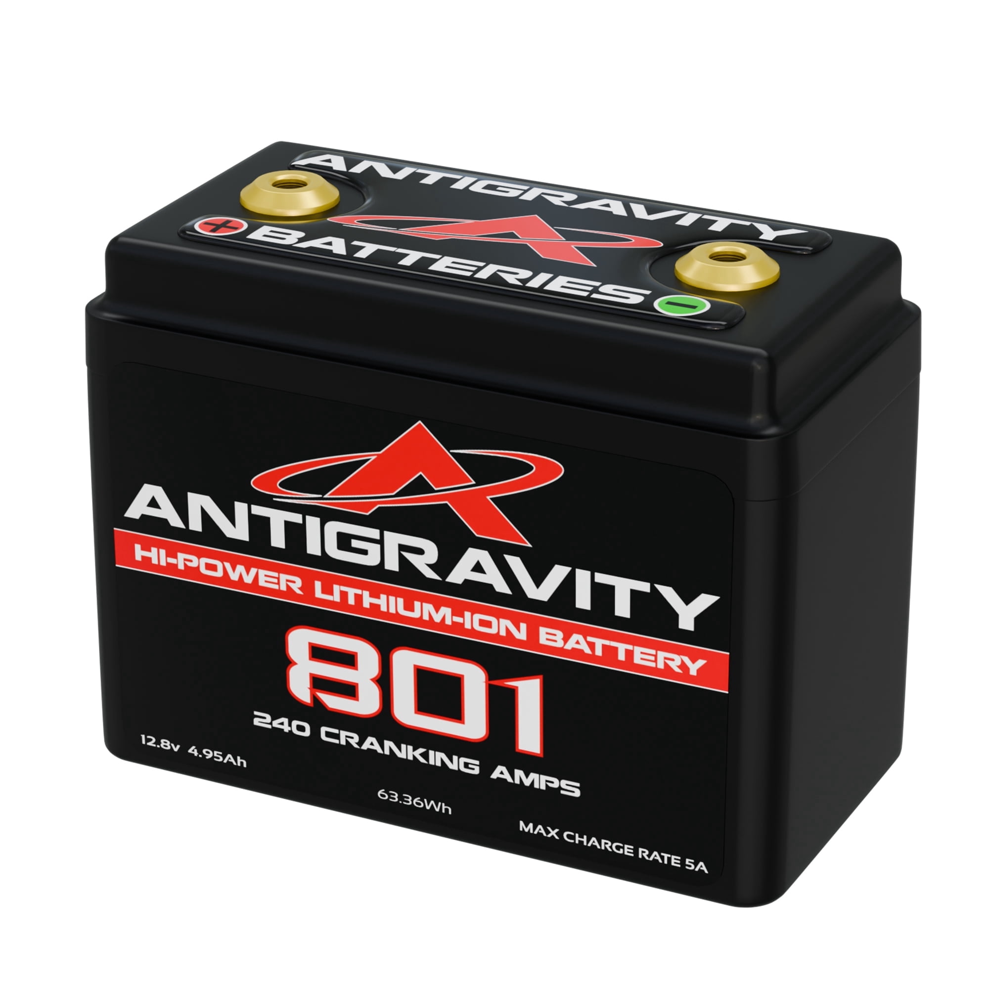 Antigravity AG-801 Lithium Motorcycle Battery, 12V Small Case Powersports Battery, 240 Cranking Amps