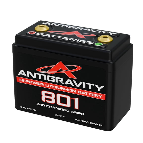 Antigravity AG-801 Lithium Motorcycle Battery, 12V Small Case Powersports Battery, 240 Cranking Amps