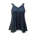 thumbnail image 4 of Yigetop Women's Tees and Tanks Womens Tank Tops 2026 Spring Summer Vacation Outfits Basic Tee Loose Fit Summer Tops for Women Blue L, 4 of 7
