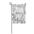 thumbnail image 1 of JSDART Thank You Lettering Text Summer Pattern Floral Graphic Collection Leaves and Flowers Garden Flag Decorative Flag House Banner 28x40 inch, 1 of 1