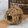 thumbnail image 3 of SPRING PARK Rabbit Grass House Natural Hand Woven Seagrass Play Bed Hideaway Hut Toy for Bunny Hamster Guinea Pig Chinchilla Ferret, 3 of 6