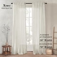 thumbnail image 2 of Juego de cortinas XTMYI de lino y algodón tipo granja, 214 cm, 2 paneles, 2 of 8