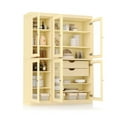 thumbnail image 5 of Palace Imports 100% Solid Wood 48.5" Pantry China Cabinet with Clear Glass Doors, 2-Drawers and Adjustable Shelves, Yellow, 5 of 6