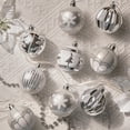 thumbnail image 6 of Valery Madelyn 16ct 2.36" Christmas Ornaments, Silver White Shatterproof Ornaments for Christmas Party Decor, 6 of 12