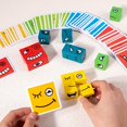 thumbnail image 1 of Children's Wooden Four Person Battle, Face Changing Facial Expressions, Magic Cube Building Blocks, Wooden Interactive Games, Parties, Competitions, Early Childhood Education, Puzzle Toys, 1 of 5