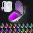 thumbnail image 1 of 16 Colors Night Light - Toilet Night Light, Automatic Motion Sensor Light for Bathroom Washroom, Glow Bowl Night Light Fit for Any Toilet (Multi-Colored, Small), 1 of 6