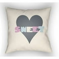 thumbnail image 5 of Surya LI-SWT-1818 Littles 18" Wide Square Heart "Sweet" Typography Polyester Cov, 5 of 6