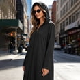 thumbnail image 5 of SELONE Bathrobes for Women Zip Front Plus Size Long Dress Full Zip Long Sleeve Hooded Robe with Pockets Cozy Homewear, 5 of 9