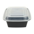 thumbnail image 5 of Restaurantware-Asporto 38 Ounce Take Out Containers, 100 Food Containers With Lids - Microwavable, Disposable, Black Plastic To Go Boxes For Food, No BPA, For Take Out And Delivery, 5 of 10
