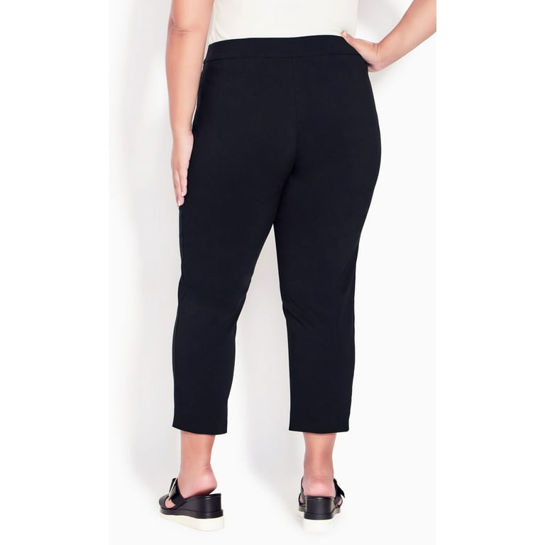 Black stretch 2024 crop pants