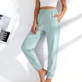 thumbnail image 6 of Pants for Women Over 50 Quick Dry Pants Elastic Waist Stretch Active Breathable Athletic Pant Mint Green 2XL, 6 of 7