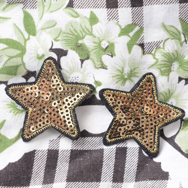 Pegatina para ropa, 12 piezas, parche bordado de estrella con lentejuelas, parche de estrella, claridad notable