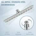 thumbnail image 6 of 12 inch Brushed Nickel Rain Shower Head - All Metal 304 Stainless Steel, Full Body Rainfall Shower with 144 Silicone Nozzles - Square Showerheads Ceiling or Wall Mount Modern Bathroom, 6 of 6