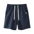 thumbnail image 4 of LEKWK Tracksuit Men Windbreaker Lightweight 2 Piece Outfit Full Zip Hooded Jacket and Shorts Matching Sets Activewear for Gym Running Biker Workout, 4 of 5