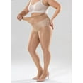 thumbnail image 2 of Spencer Plus Size Women's Ultra Sheer Tights Control Top Pantyhose with Reinforced Toes, 2 Pack, 2 of 6