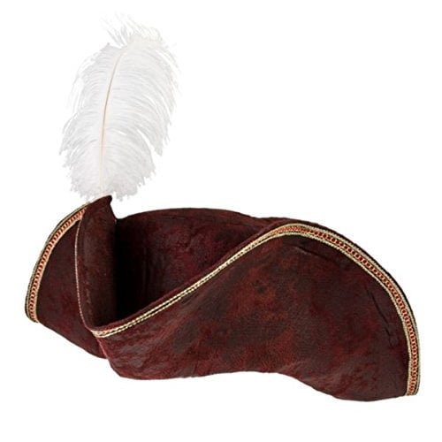 AMSCAN Brown Tricorn Pirate Hat Halloween Costume Accessories, One Size