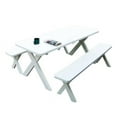 thumbnail image 5 of Yellow Pine Cross Legged Picnic Table with 2 Benches Size 6ft, 8ft, 5 of 15