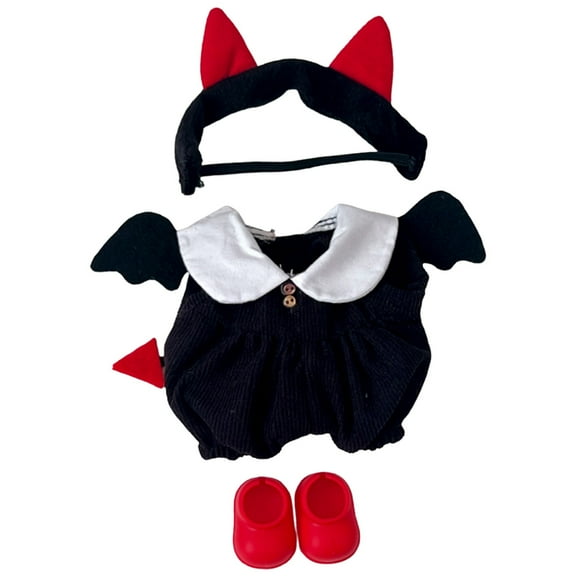 RUIG Halloween Devil Costume for Dolls,17cm Clothes Set(NO Doll), Halloween Set for 17cm Accessories Suit, Cute Clothes for for Dress Up, Dress-Up Party Accessories