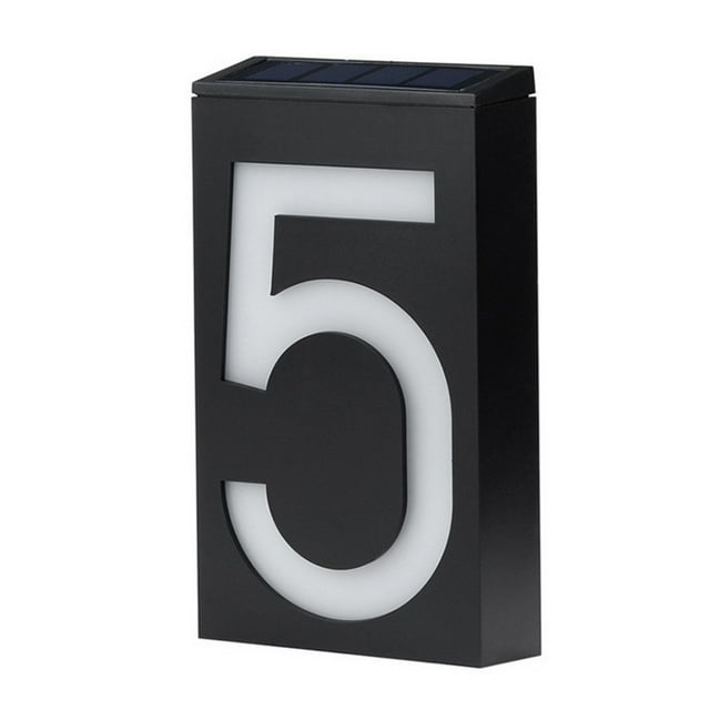 SSZMDLB under $5 Solar House Number Light, Solar House Number Light, Waterproof Address Sign with LED, Outdoor Wall Mounted Light for Door, Garage, Porch, Pathway, Yard, Automatic Dusk to Dawn
