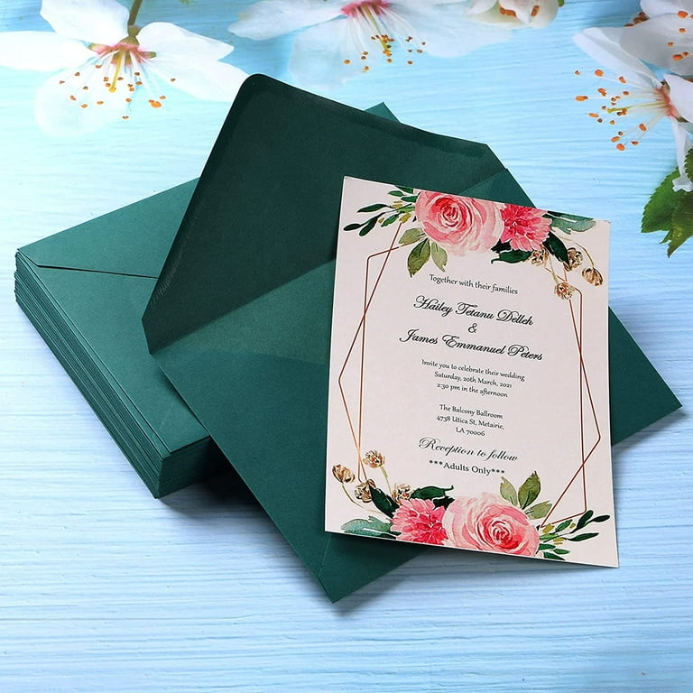 Custom A7 Black Invitation Cards 5x7 Envelopes with Square Flap and Self  Seal Perfect for Weddings, Birthday, invitations - AliExpress