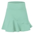 thumbnail image 2 of IROINNID Women's Sports Loose Fake Two-piece Anti-peep And Quick-drying Running Fitness Culottes Tennis Skirt Short Elastic Waist Mini Solid Color Skirt, 2 of 3