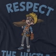 thumbnail image 2 of Blippi Respect the Hustle Women's Loose T-Shirt, Navy, Large, 2 of 4