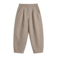 thumbnail image 5 of Barrel Linen Pants Women Baggy High Waisted Wide Leg Trousers Lightweight Summer Y2k Palazzo Harem Pants with Pockets, S, 5 of 5