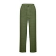 thumbnail image 6 of VBVC Women's Drawstring Knit Straight Leg Sweatpants,Ladies Soft Fit Elastic Waist Pants With Pocket,Casual Solid Oversized Trousers For Women,Army Green,SizeL, 6 of 7