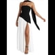 thumbnail image 1 of Vestido Tubo con Hombros Descubiertos y Diseño Lateral para Mujer, Ideal para Salir. Vestido Informal y Elegante. y Negro L, 1 of 9